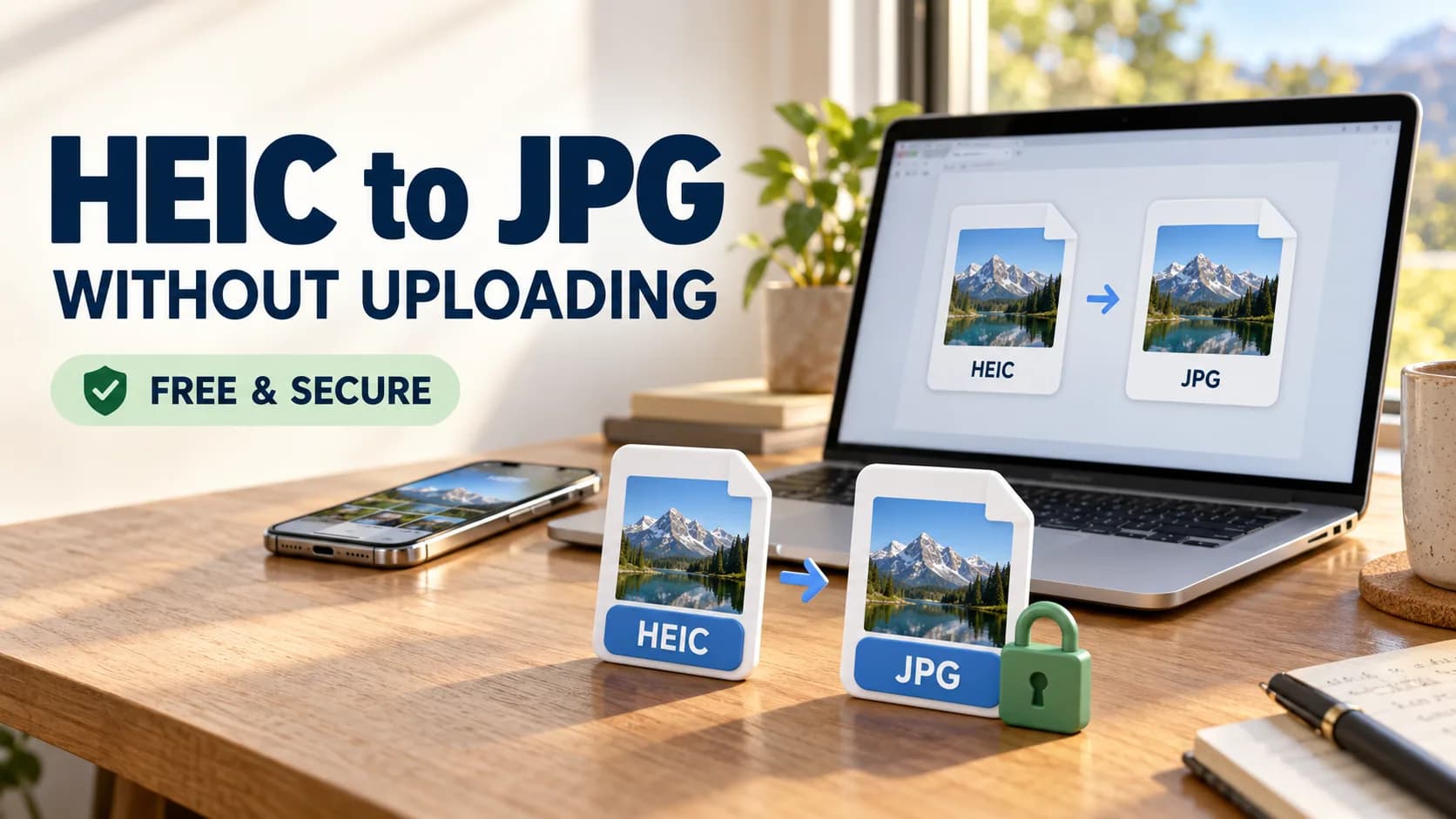 Secure HEIC to JPG conversion